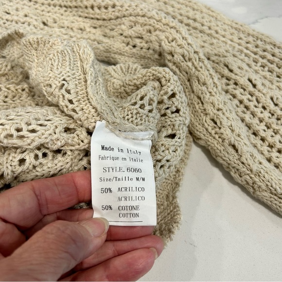 Italian Made Cotton Knit Slouchy Sweater - Picture 8 of 8